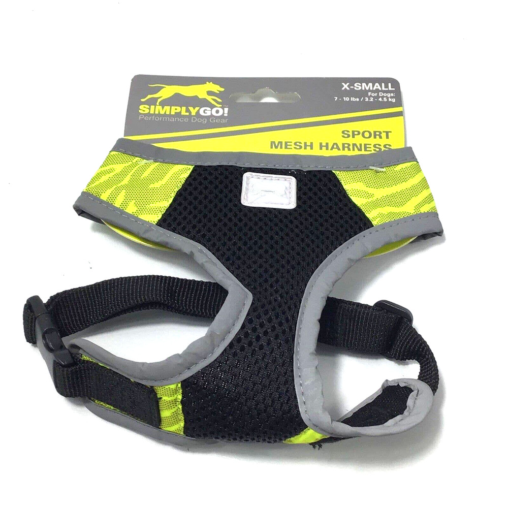 Simply Dog Reflective T-Strap Harness - Neon Yellow - X-Small
